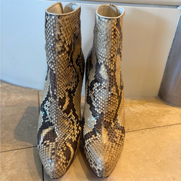 Christian Louboutin SnakePrint Ankle Boots - Picture 2 of 5